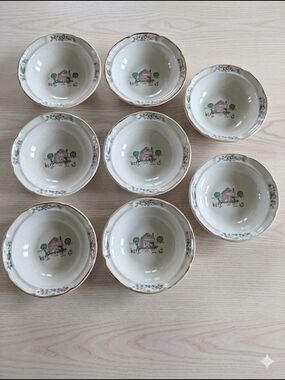 Vintage International Tableworks Heartland Village Fruit Bowls - Set of 8